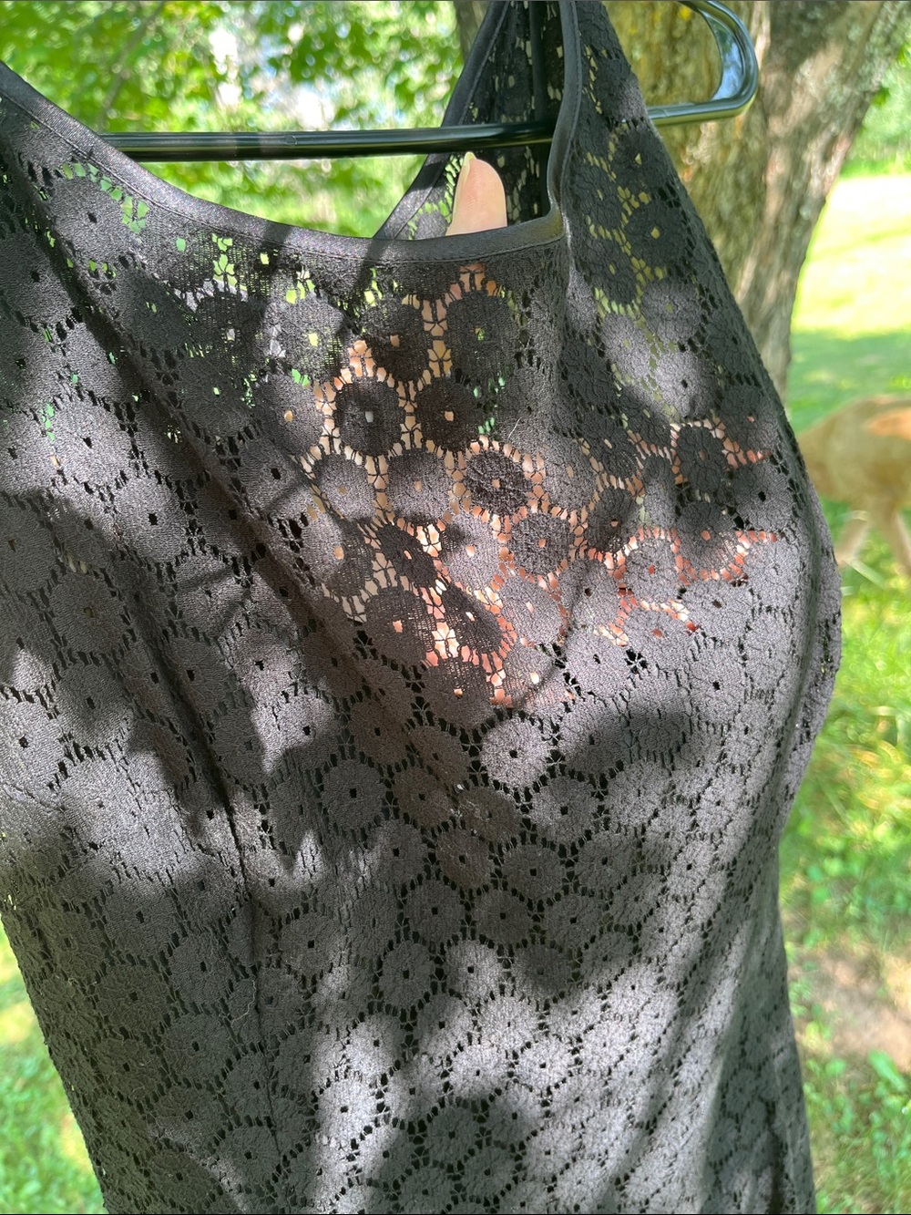 Evan Picone Black Lace Backless Sleeveless Dress - Picture 2 of 5